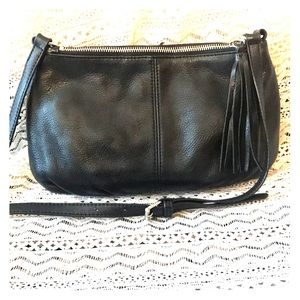 Margot Black Leather Crossbody